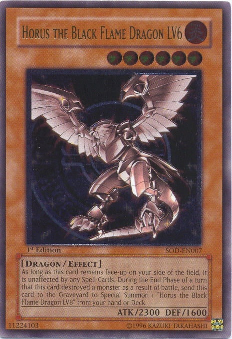 Horus the Black Flame Dragon LV6 [SOD-EN007] Ultimate Rare | Black Swamp Games