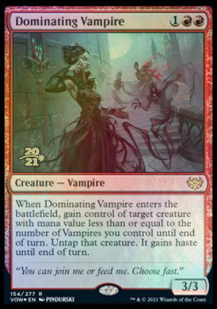 Dominating Vampire [Innistrad: Crimson Vow Prerelease Promos] | Black Swamp Games