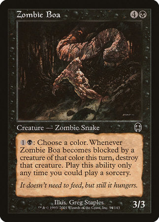 Zombie Boa [Apocalypse] | Black Swamp Games