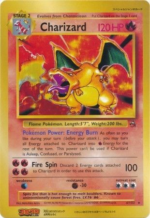 Charizard (4/102) (CoroCoro Promo) (Jumbo Card) [Base Set Unlimited] | Black Swamp Games