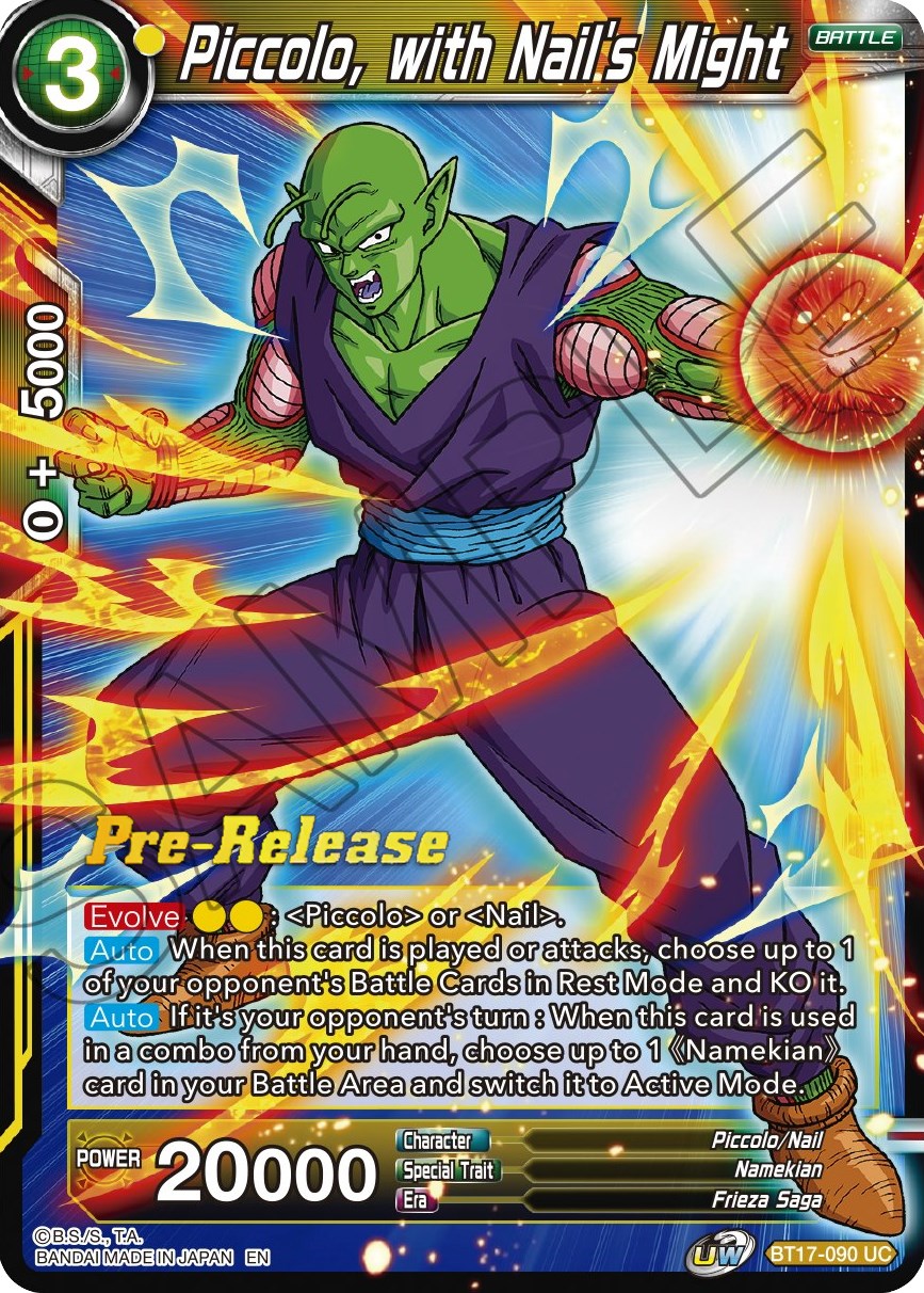 Piccolo, with Nail's Might (BT17-090) [Ultimate Squad Prerelease Promos] | Black Swamp Games