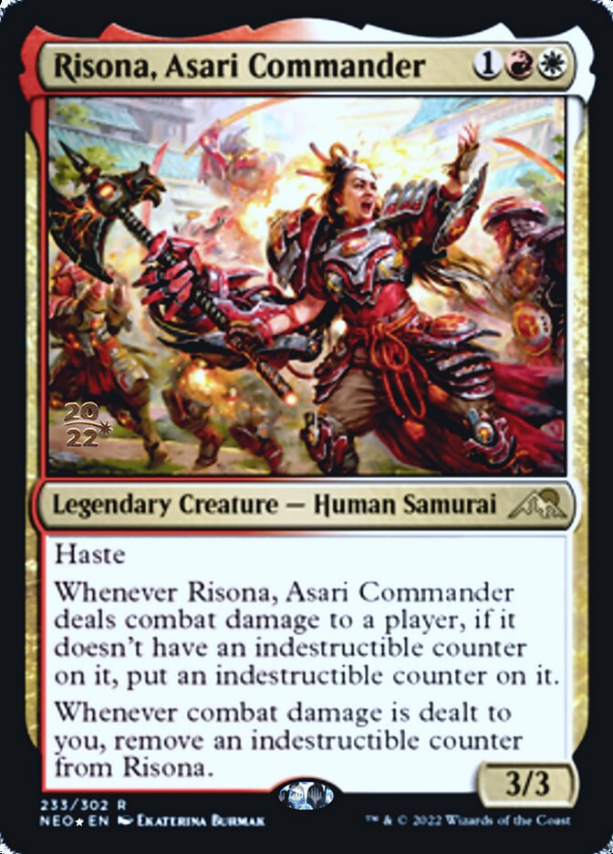 Risona, Asari Commander [Kamigawa: Neon Dynasty Prerelease Promos] | Black Swamp Games