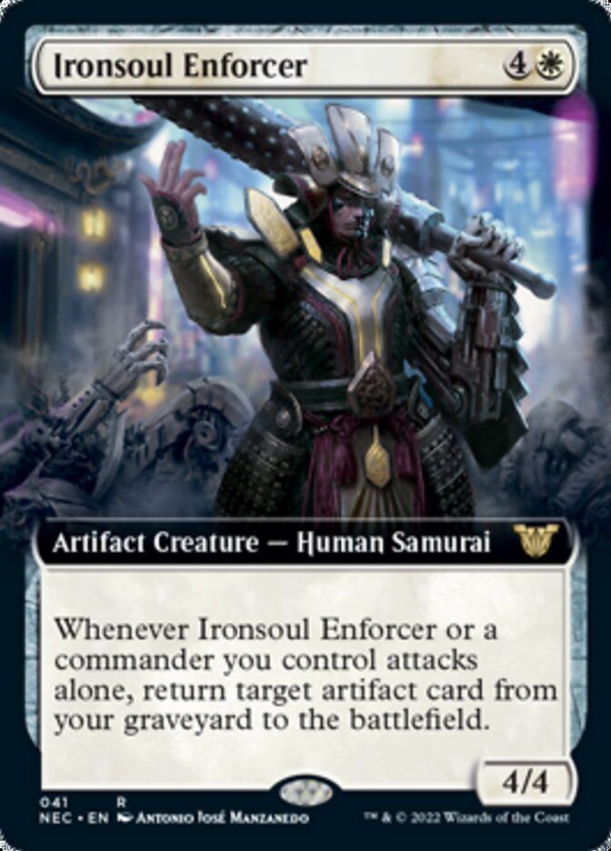 Ironsoul Enforcer (Extended) [Kamigawa: Neon Dynasty Commander] | Black Swamp Games