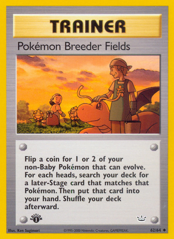 Pokemon Breeder Fields (62/64) [Neo Revelation 1st Edition] | Black Swamp Games