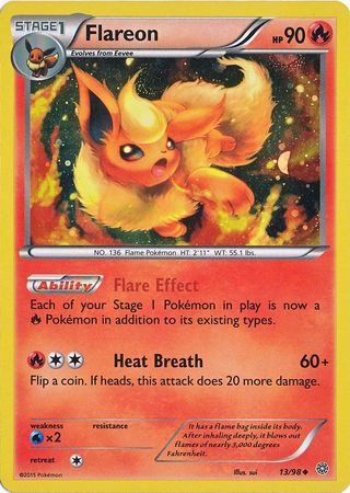 Flareon (13/98) (Cosmos Holo) [XY: Ancient Origins] | Black Swamp Games