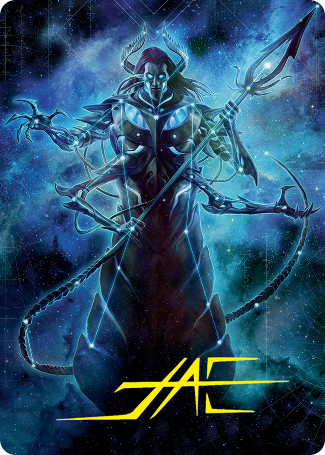 Heliod, the Warped Eclipse Art Card (Gold-Stamped Signature) [March of the Machine Art Series] | Black Swamp Games