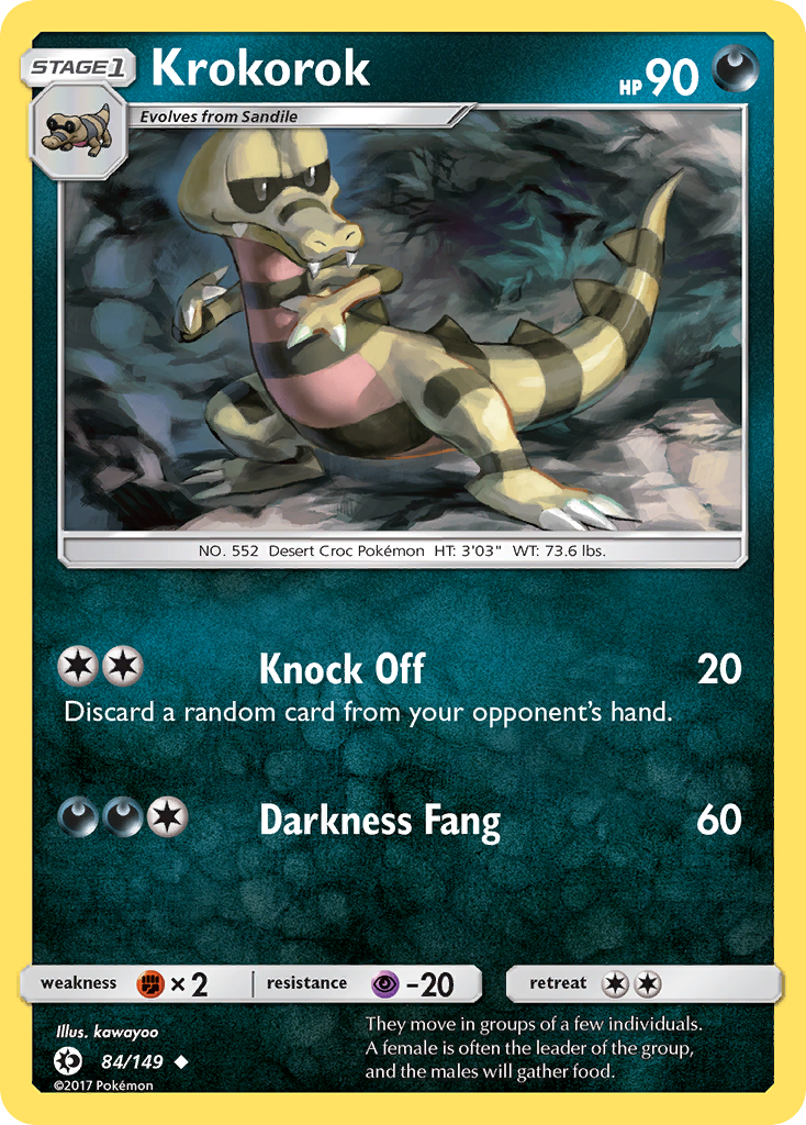 Krokorok (84/149) [Sun & Moon: Base Set] | Black Swamp Games