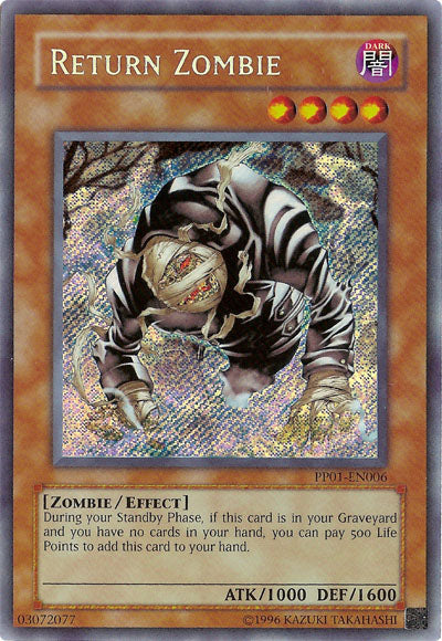 Return Zombie [PP01-EN006] Secret Rare | Black Swamp Games