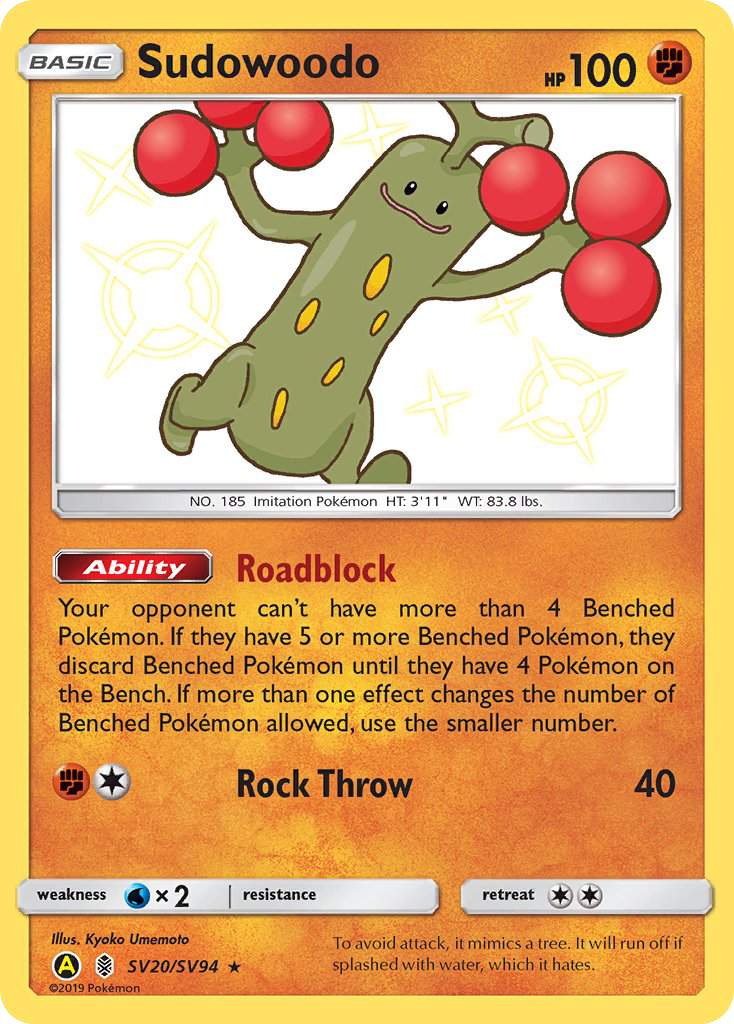 Sudowoodo (SV20/SV94) [Sun & Moon: Hidden Fates - Shiny Vault] | Black Swamp Games