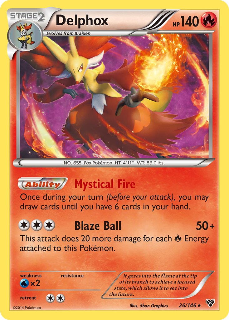 Delphox (26/146) (Cosmos Holo) (Blister Exclusive) [XY: Base Set] | Black Swamp Games