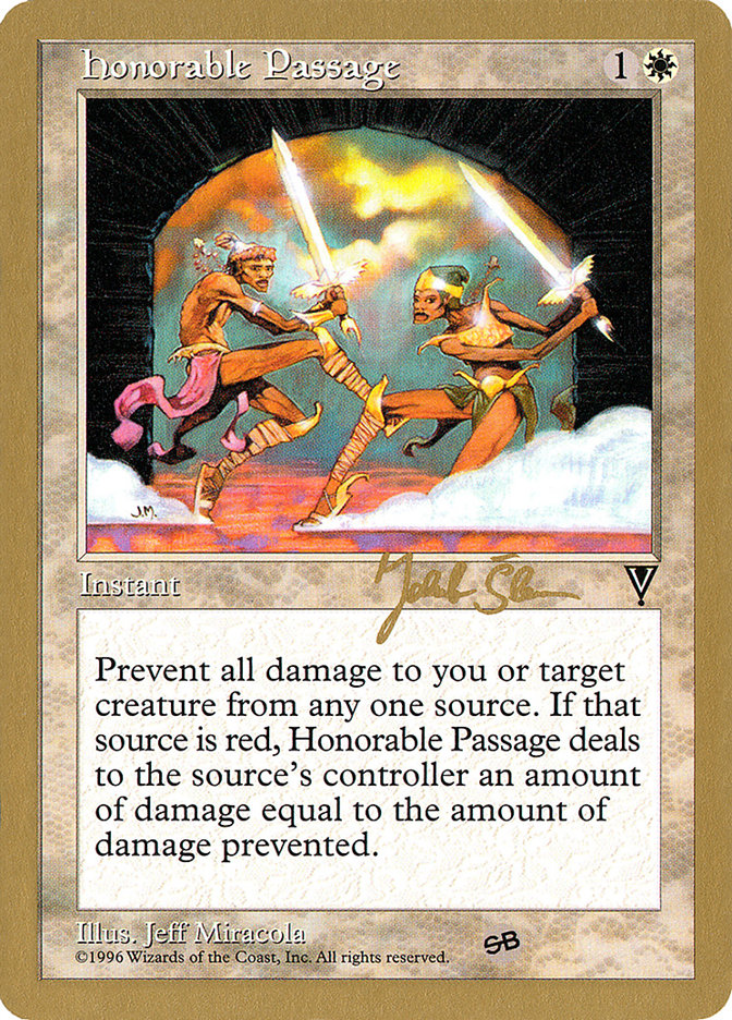Honorable Passage (Jakub Slemr) (SB) [World Championship Decks 1997] | Black Swamp Games