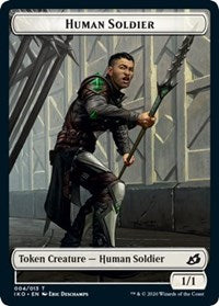 Human Soldier (004) // Zombie Double-sided Token [Commander 2020] | Black Swamp Games