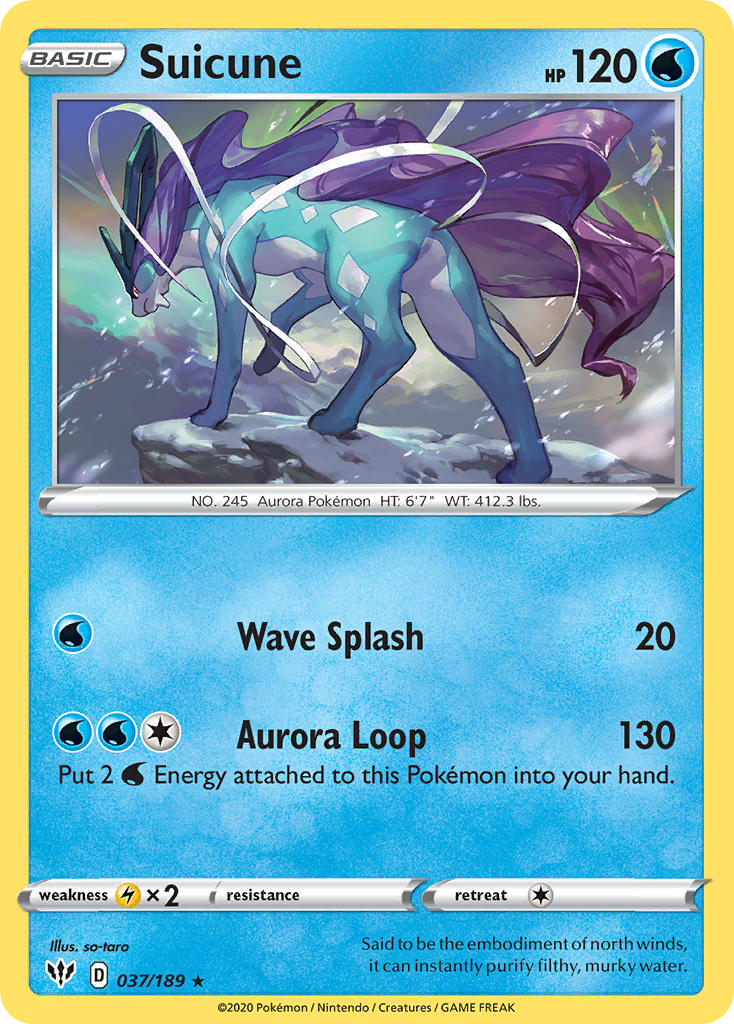 Suicune (037/189) (Theme Deck Exclusive) [Sword & Shield: Darkness Ablaze] | Black Swamp Games