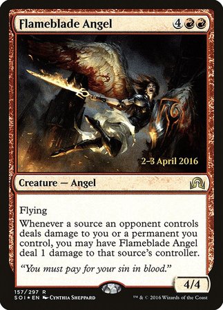 Flameblade Angel [Shadows over Innistrad Promos] | Black Swamp Games