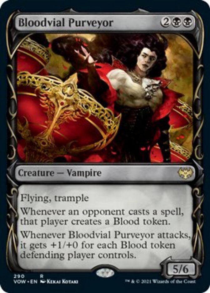 Bloodvial Purveyor (Showcase Fang Frame) [Innistrad: Crimson Vow] | Black Swamp Games