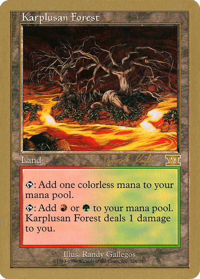 Karplusan Forest (Janosch Kuhn) [World Championship Decks 2000] | Black Swamp Games