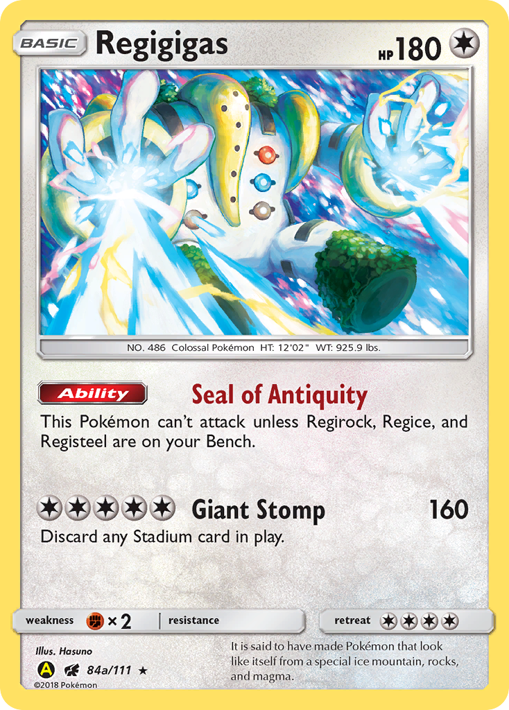 Regigigas (84a/111) (Alternate Art Promo) [Sun & Moon: Crimson Invasion] | Black Swamp Games