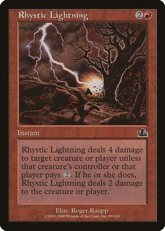 Rhystic Lightning [Prophecy] | Black Swamp Games