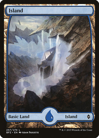 Island (257) - Full Art [Battle for Zendikar] | Black Swamp Games