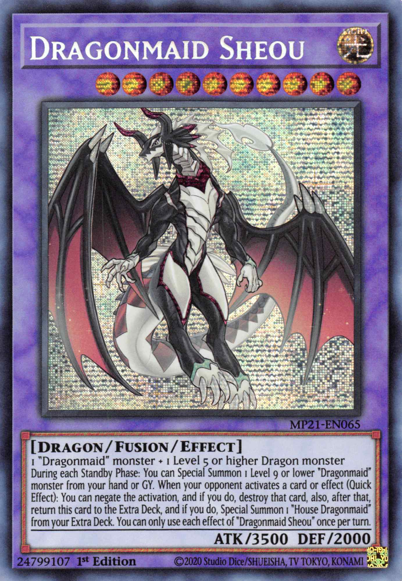 Dragonmaid Sheou [MP21-EN065] Prismatic Secret Rare | Black Swamp Games