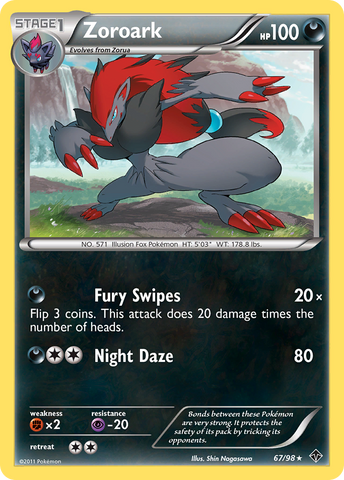 Zoroark (71/114) (Cracked Ice Holo) (Blister Exclusive) [Black & White