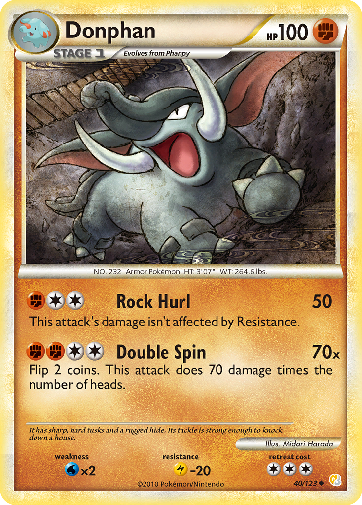 Donphan (40/123) [HeartGold & SoulSilver: Base Set] | Black Swamp Games