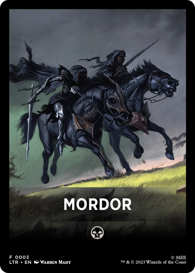 Mordor Theme Card [The Lord of the Rings: Tales of Middle-Earth Tokens] | Black Swamp Games