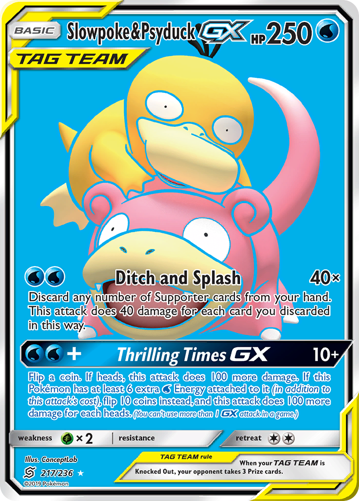 Slowpoke & Psyduck GX (217/236) [Sun & Moon: Unified Minds] | Black Swamp Games