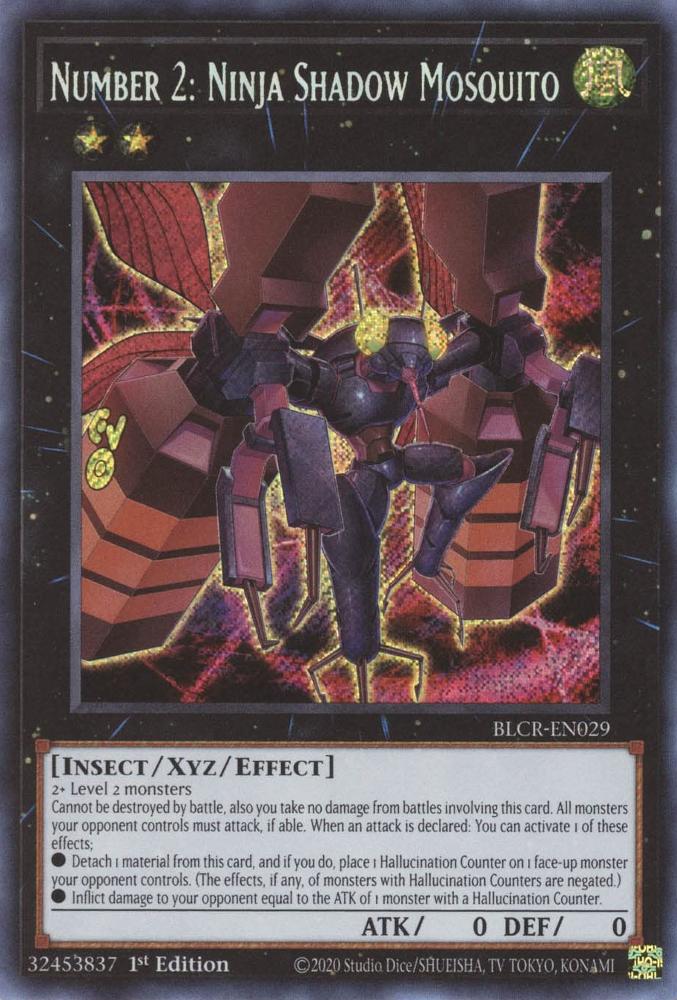 Number 2: Ninja Shadow Mosquito [BLCR-EN029] Secret Rare | Black Swamp Games