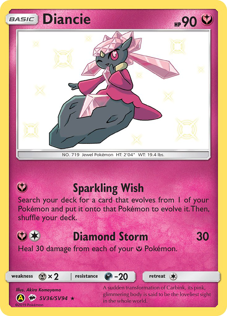 Diancie (SV36/SV94) [Sun & Moon: Hidden Fates - Shiny Vault] | Black Swamp Games