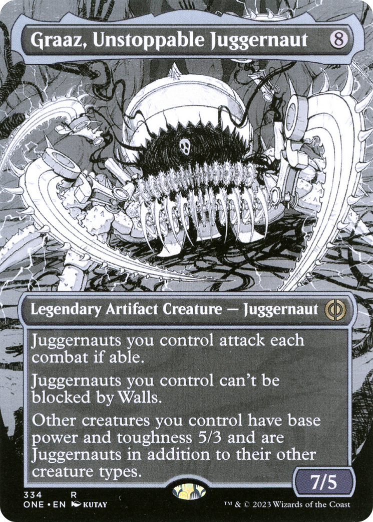 Graaz, Unstoppable Juggernaut (Borderless Manga) [Phyrexia: All Will Be One] | Black Swamp Games