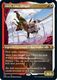 Akiri, Line-Slinger (Foil Etched) [Commander Legends] | Black Swamp Games