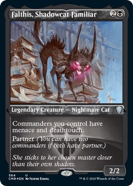 Falthis, Shadowcat Familiar (Foil Etched) [Commander Legends] | Black Swamp Games