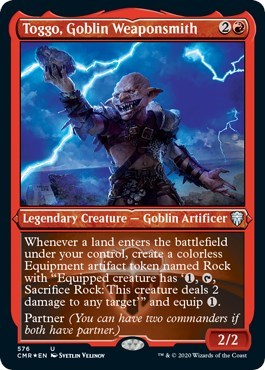 Toggo, Goblin Weaponsmith (Foil Etched) [Commander Legends] | Black Swamp Games