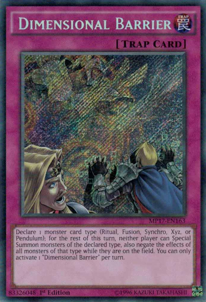 Dimensional Barrier [MP17-EN163] Secret Rare | Black Swamp Games