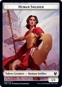 Human Soldier // Spider Double-sided Token [Theros Beyond Death Tokens] | Black Swamp Games