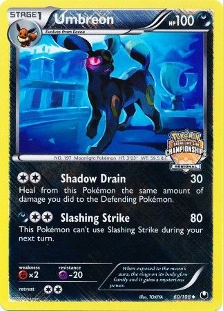 Umbreon (60/108) (Regional Championship Promo) [Black & White: Dark Explorers] | Black Swamp Games