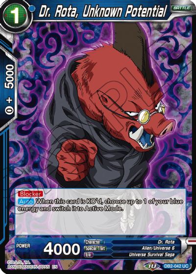 Dr. Rota, Unknown Potential (Reprint) (DB2-042) [Battle Evolution Booster] | Black Swamp Games