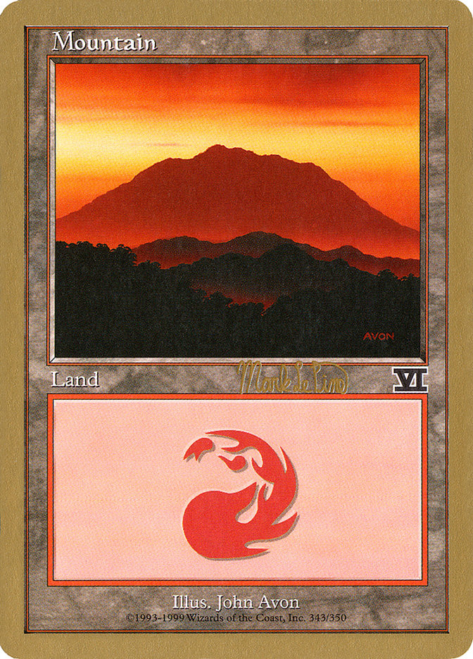 Mountain (mlp346a) (Mark Le Pine) [World Championship Decks 1999] | Black Swamp Games