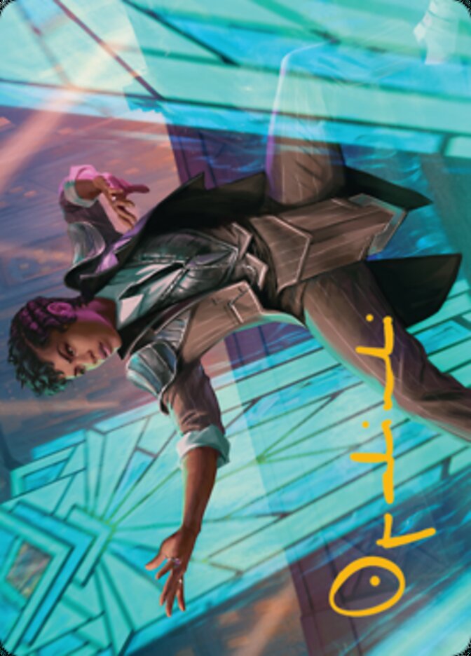 Dapper Shieldmate Art Card (Gold-Stamped Signature) [Streets of New Capenna Art Series] | Black Swamp Games