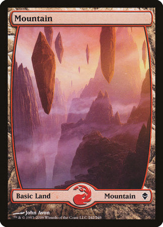 Mountain (242) - Full Art [Zendikar] | Black Swamp Games