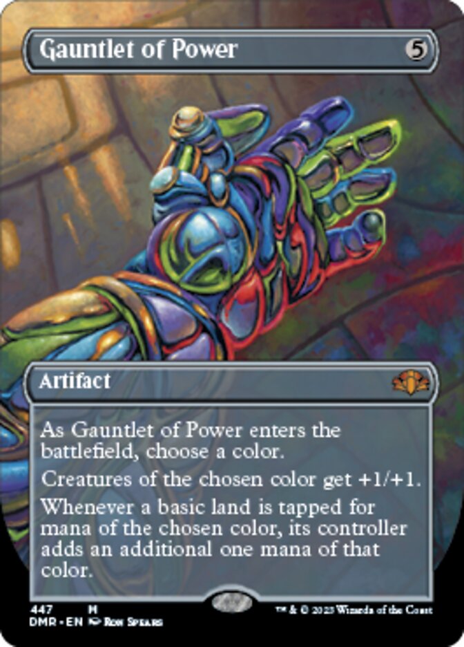 Gauntlet of Power (Borderless Alternate Art) [Dominaria Remastered] | Black Swamp Games
