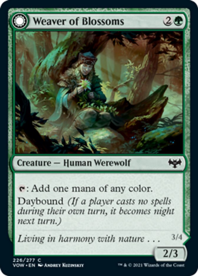 Weaver of Blossoms // Blossom-Clad Werewolf [Innistrad: Crimson Vow] | Black Swamp Games