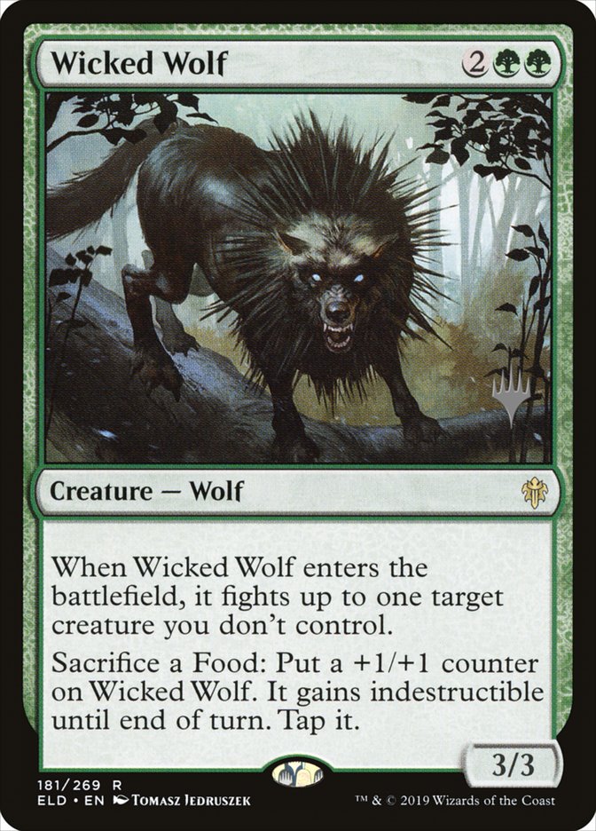 Wicked Wolf (Promo Pack) [Throne of Eldraine Promos] | Black Swamp Games