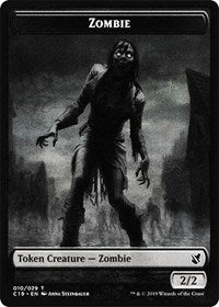 Zombie (010) // Zombie (011) Double-sided Token [Commander 2019 Tokens] | Black Swamp Games