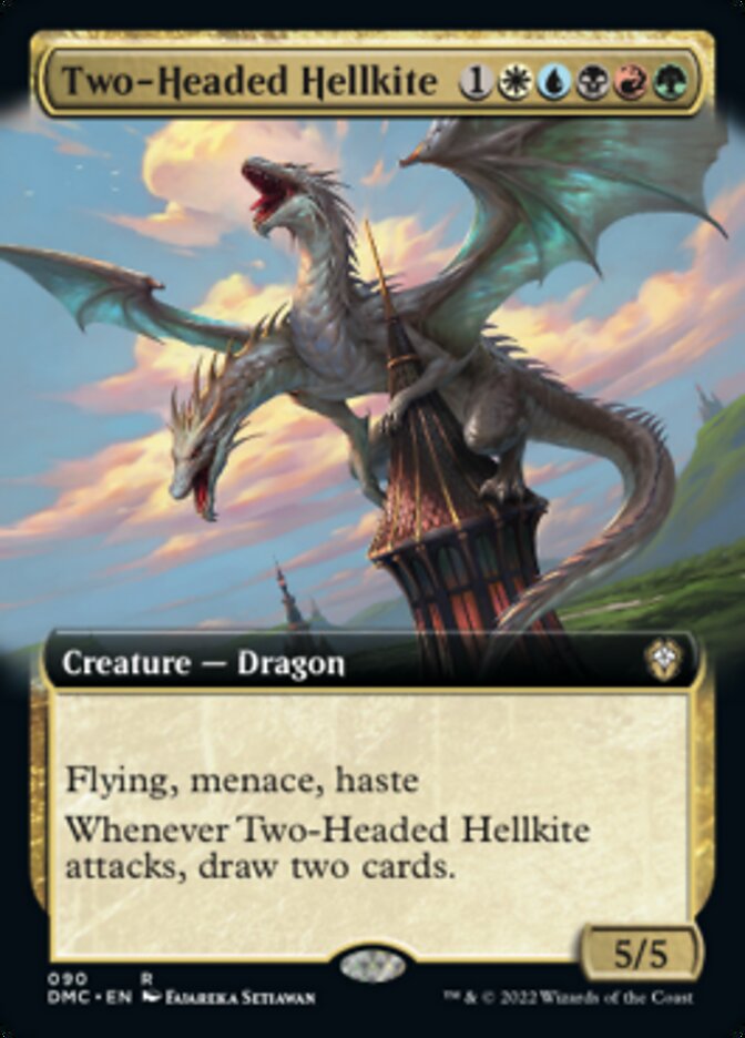 Two-Headed Hellkite (Extended Art) [Dominaria United Commander] | Black Swamp Games