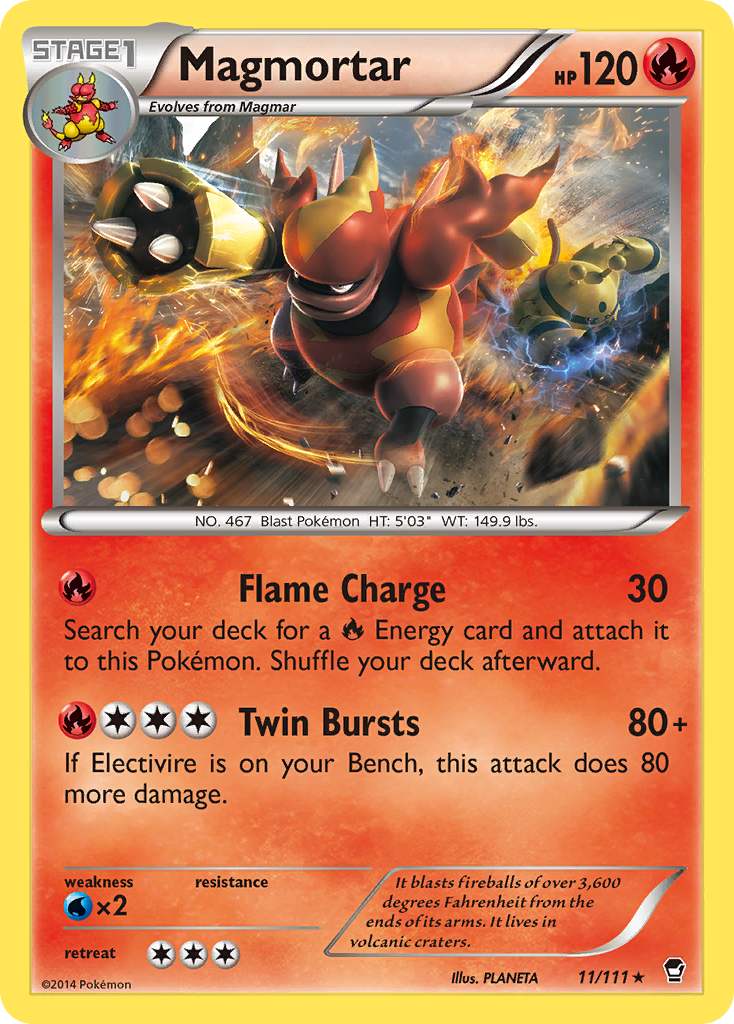 Magmortar (11/111) [XY: Furious Fists] | Black Swamp Games