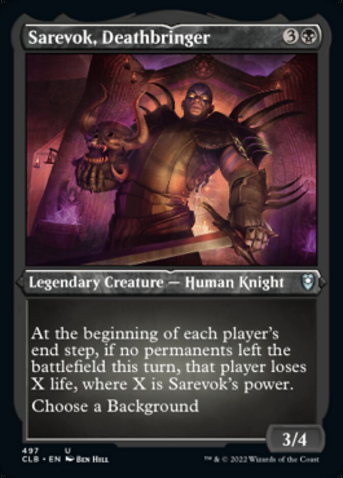 Sarevok, Deathbringer (Foil Etched) [Commander Legends: Battle for Baldur's Gate] | Black Swamp Games