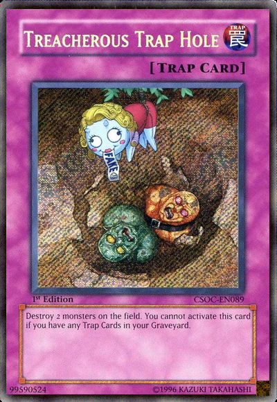 Treacherous Trap Hole [CSOC-EN089] Secret Rare | Black Swamp Games
