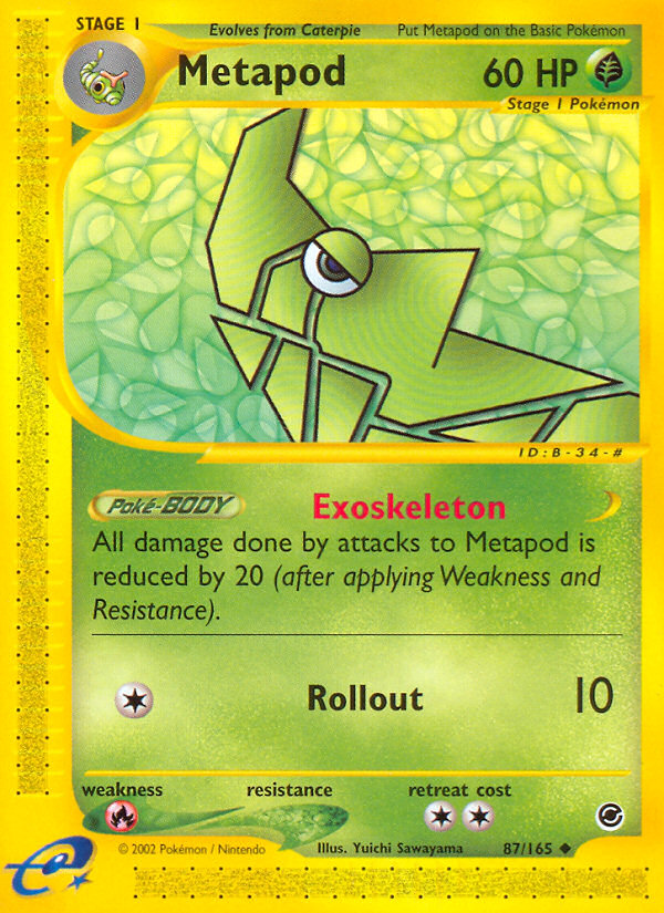 Metapod (87/165) [Expedition: Base Set] | Black Swamp Games